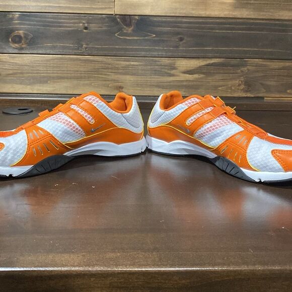 Nike Running Orange and White Velcro Shoes Size 6 - Picture 11 of 12